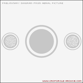 Charlbury Hill, Wiltshire crop circle, aerial photo 7