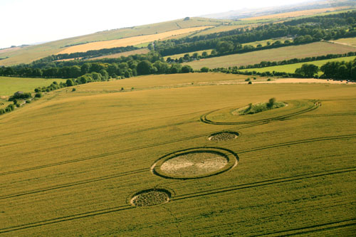Charlbury Hill, Wiltshire crop circle, aerial photo 10