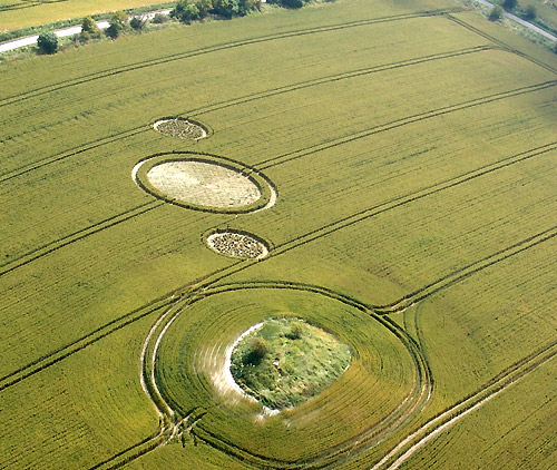 Charlbury Hill, Wiltshire crop circle, aerial photo 8