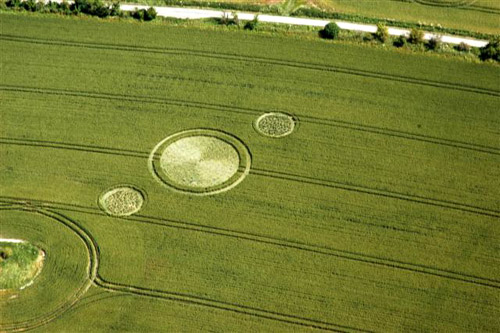 Charlbury Hill, Wiltshire crop circle, aerial photo 15