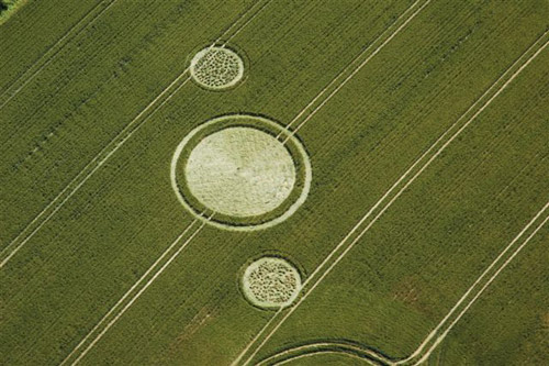 Charlbury Hill, Wiltshire crop circle, aerial photo 11