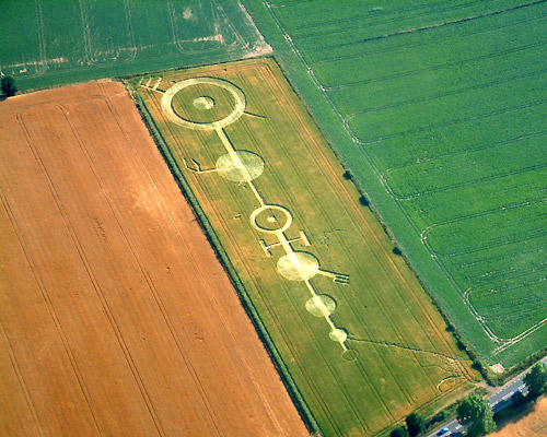 Blofield, Norfolk crop circle from the air