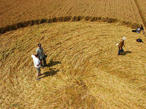 Overton Hill, Wiltshire crop circle, aerial photo 9