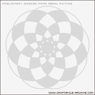 Rollright Stone Circle, Oxfordshire crop circle, aerial photo 23