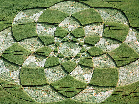 Rollright Stone Circle, Oxfordshire crop circle, aerial photo 2