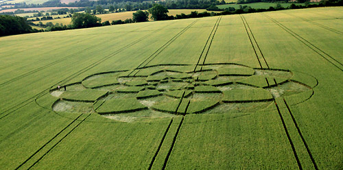 Rollright Stone Circle, Oxfordshire crop circle, aerial photo 24