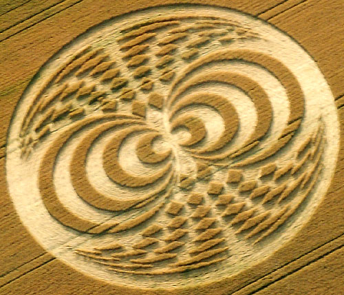 Old Hayward Farm, Wiltshire crop circle, aerial photo 14