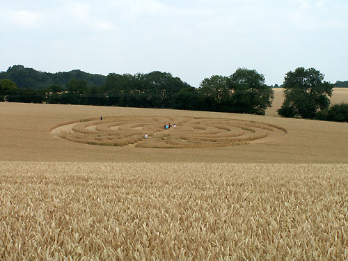 Old Hayward Farm, Wiltshire crop circle, aerial photo 16