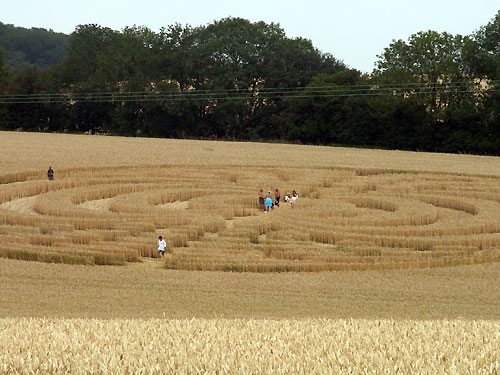 Old Hayward Farm, Wiltshire crop circle, aerial photo 17