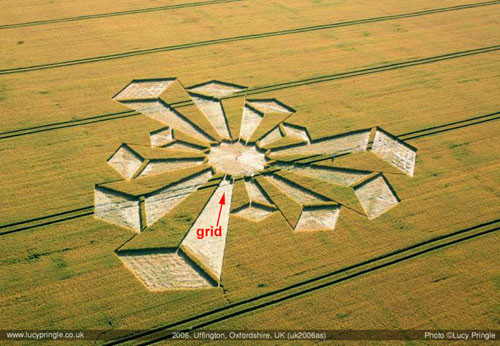 Wayland Smithy, Oxfordshire crop circle, aerial photo 30