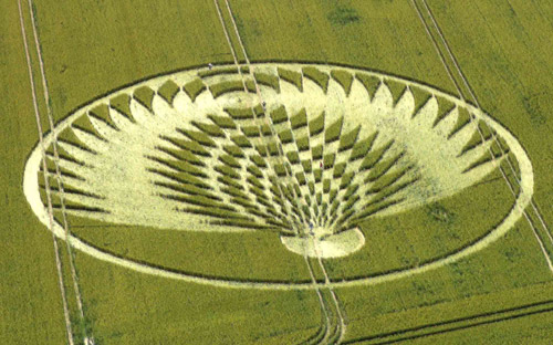 Uffington Castle, Oxfordshire crop circle, aerial photo 13