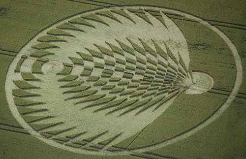 Uffington Castle, Oxfordshire crop circle, aerial photo 14