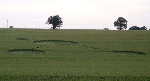 Watton Road, Hertfordshire crop circle, aerial photo 3