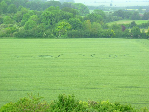 Church Road, Bedfordshire crop circle, aerial photo 3