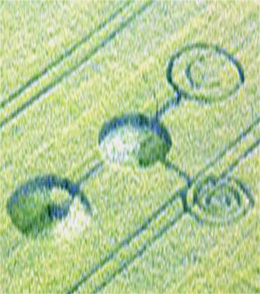 Church Road, Bedfordshire crop circle, aerial photo 6