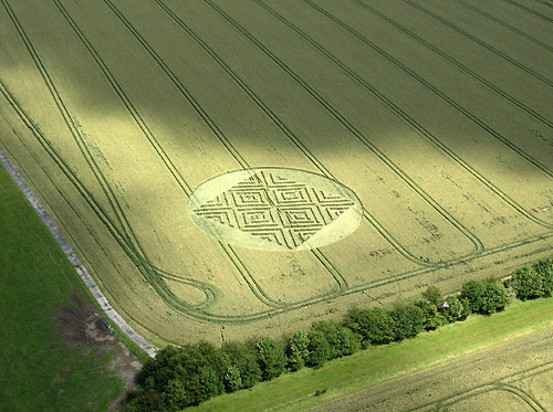 Juggler's Lane, Wiltshire crop circle, aerial photo 3