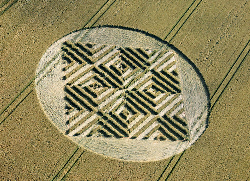 Juggler's Lane, Wiltshire crop circle, aerial photo 14