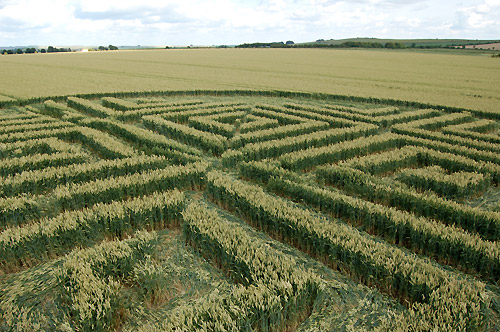 Juggler's Lane, Wiltshire crop circle, aerial photo 6