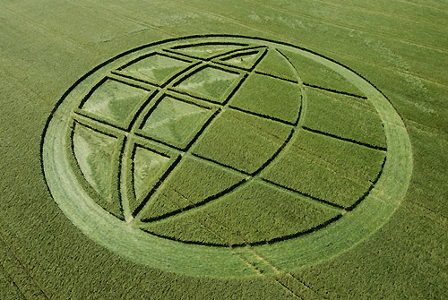 Abbots Down, Wiltshire crop circle, aerial photo 2