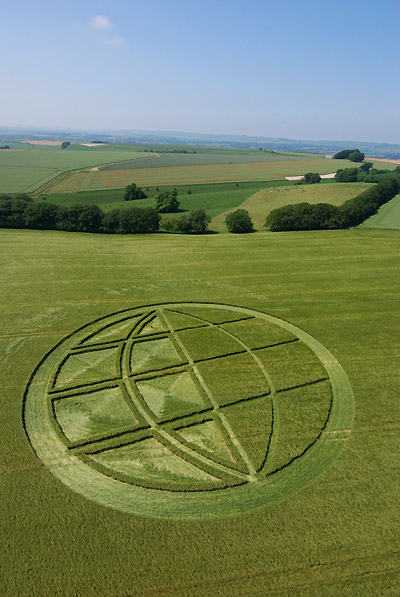 Abbots Down, Wiltshire crop circle, aerial photo 15