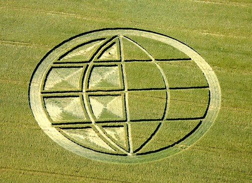 Abbots Down, Wiltshire crop circle, aerial photo 6