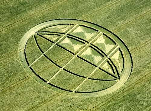 Abbots Down, Wiltshire crop circle, aerial photo 16