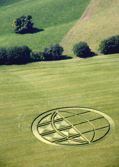 Abbots Down, Wiltshire crop circle, aerial photo 4