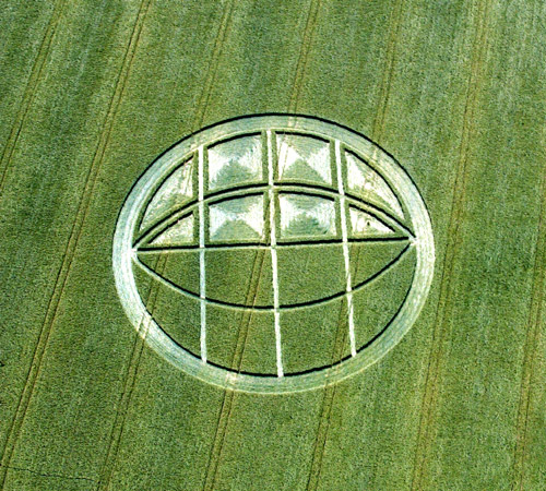 Abbots Down, Wiltshire crop circle, aerial photo 8