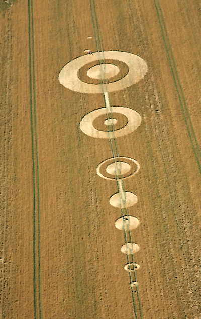 Cannings Cross, Wiltshire crop circle, aerial photo 28