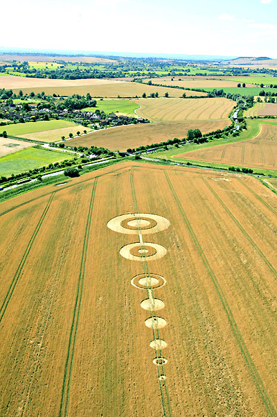 Cannings Cross, Wiltshire crop circle, aerial photo 3