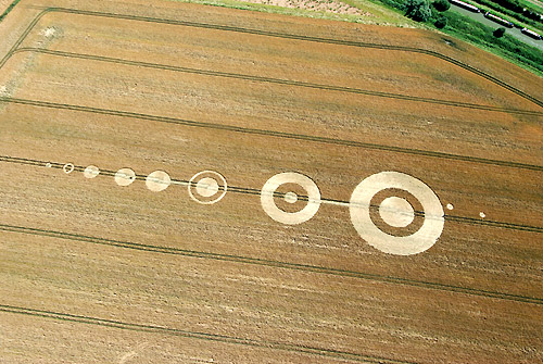 Cannings Cross, Wiltshire crop circle, aerial photo 30