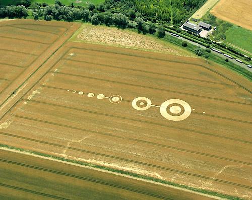 Cannings Cross, Wiltshire crop circle, aerial photo 4