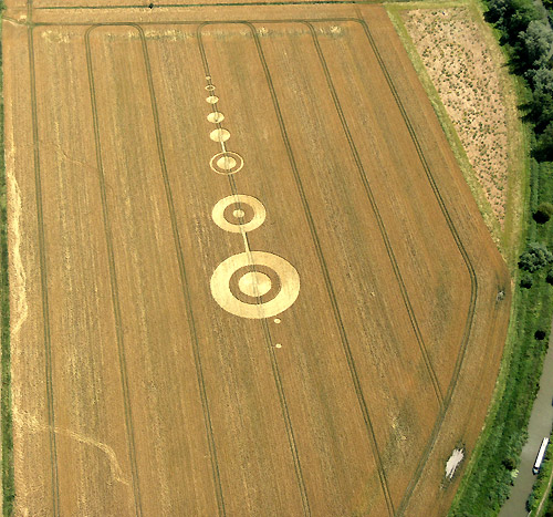 Cannings Cross, Wiltshire crop circle, aerial photo 34