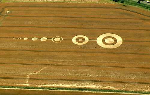 Cannings Cross, Wiltshire crop circle, aerial photo 36