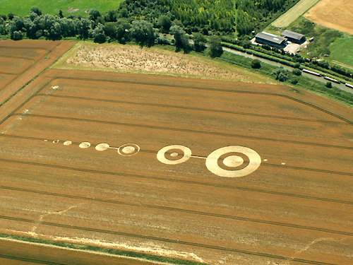 Cannings Cross, Wiltshire crop circle, aerial photo 27