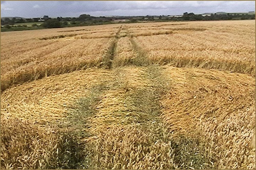 Cannings Cross, Wiltshire crop circle, aerial photo 32