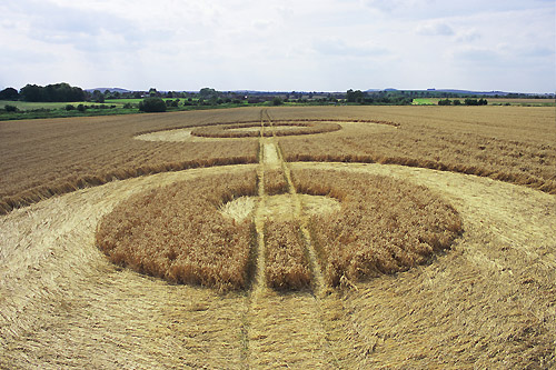 Cannings Cross, Wiltshire crop circle, aerial photo 9