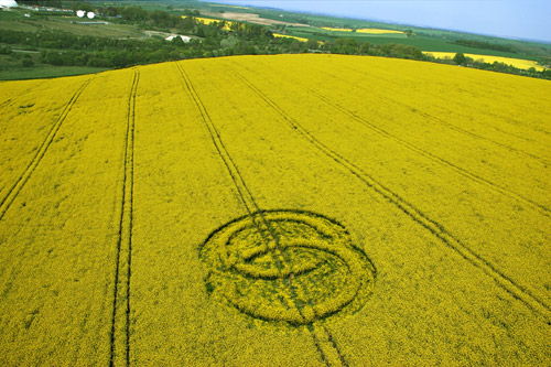 Chilcomb Down, Hampshire crop circle, aerial photo 3