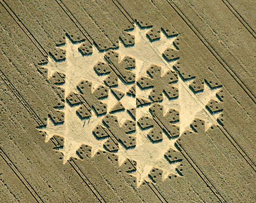 Chute Causeway, Wiltshire crop circle, aerial photo 12