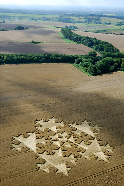 Chute Causeway, Wiltshire crop circle, aerial photo 10