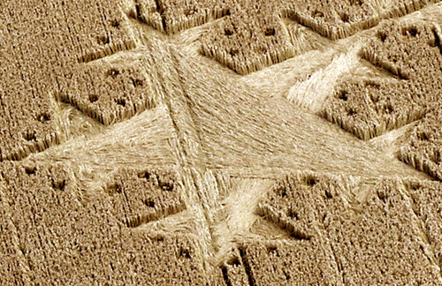 Chute Causeway, Wiltshire crop circle, aerial photo 6