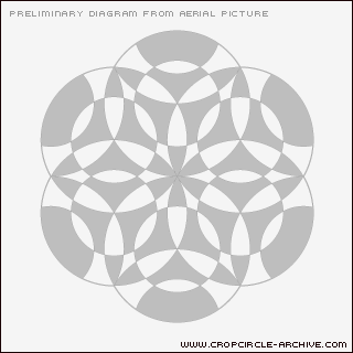 Cannings Cross, Wiltshire crop circle, aerial photo 47