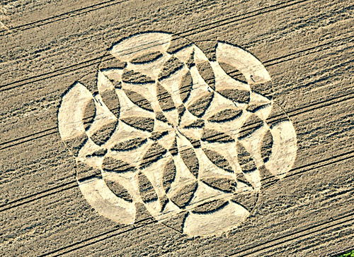 Cannings Cross, Wiltshire crop circle, aerial photo 40