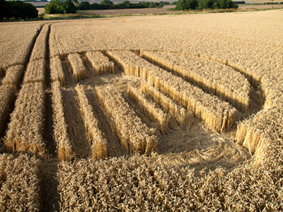 Draycot Foliat, Wiltshire crop circle, aerial photo 4