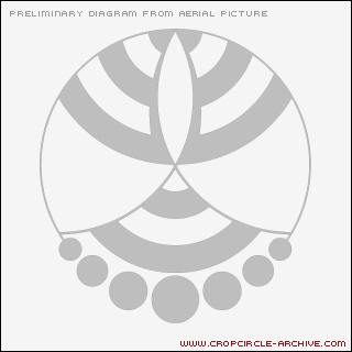 Easton Royal, Wiltshire crop circle, aerial photo 8