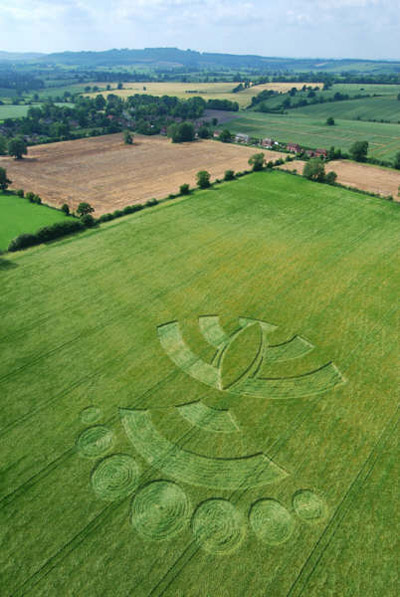 Easton Royal, Wiltshire crop circle, aerial photo 4