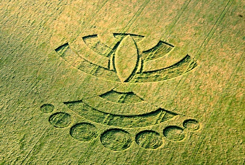 Easton Royal, Wiltshire crop circle, aerial photo 10