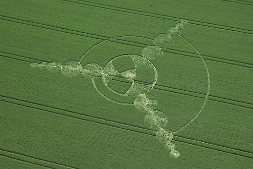 East Field, Wiltshire crop circle, aerial photo 3
