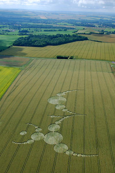 East Field, Wiltshire crop circle, aerial photo 2