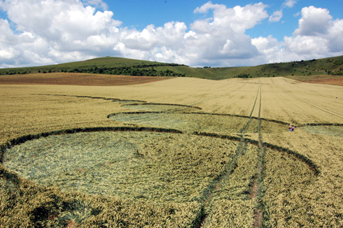 East Field, Wiltshire crop circle, aerial photo 5